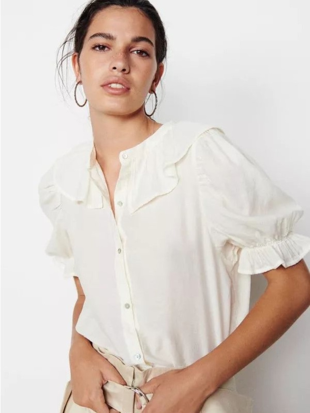 Ba&sh Women Short Sleeve Button Down- Sz 3 - Great condition!